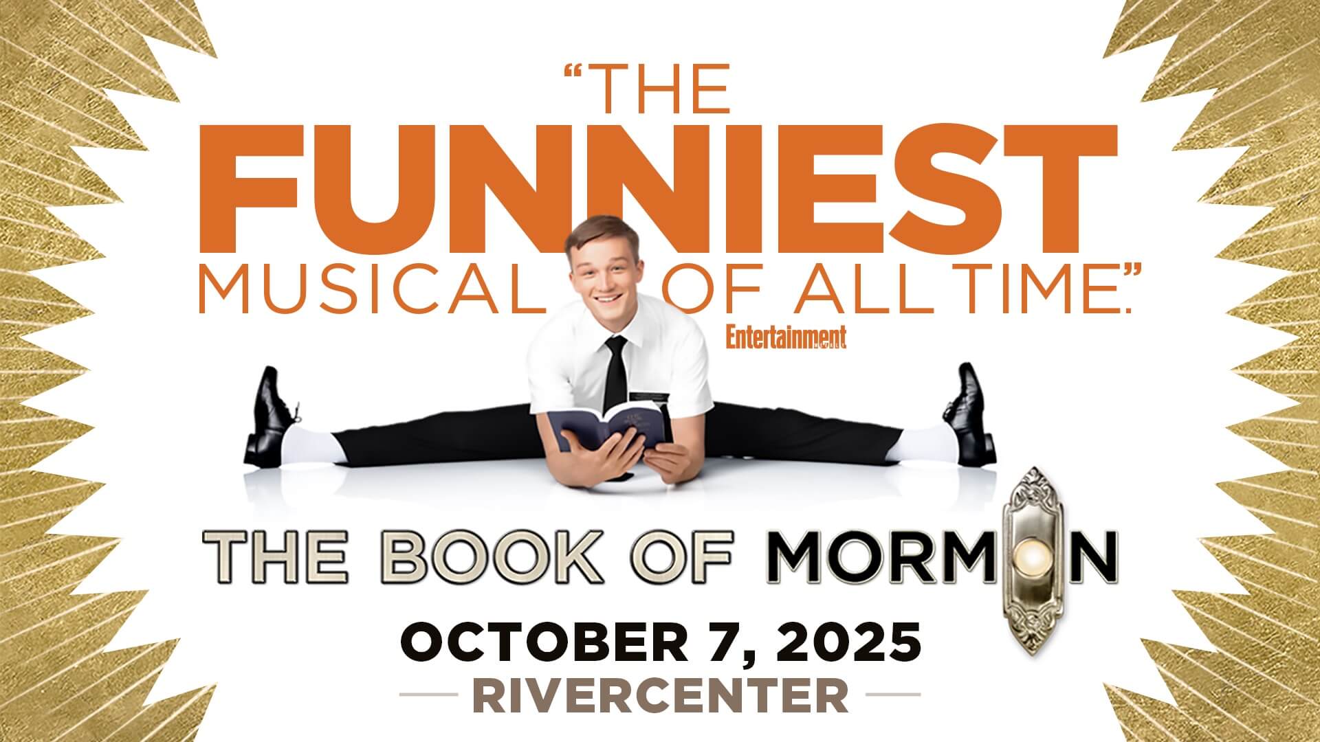 Book of Mormon musical poster at RiverCenter Columbus Georgia October 2025”